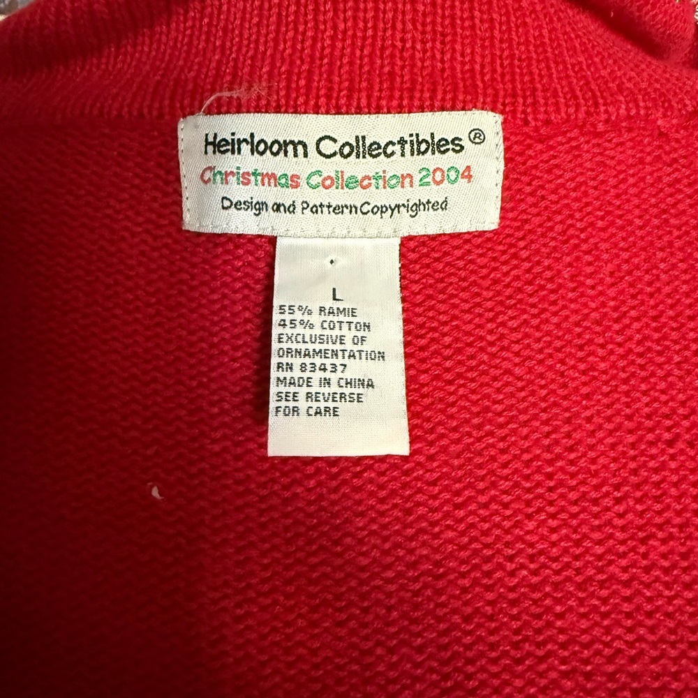 Heirloom Collectables 2004 Holiday Theme Sweater- Size L - Picture 9 of 9